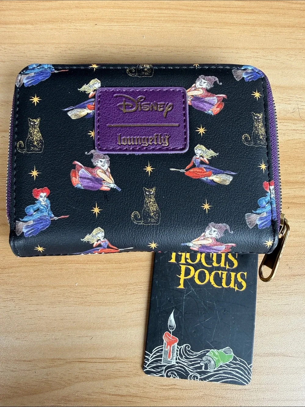 Loungefly Disney Hocus Pocus Black & Purple Zip Wallet